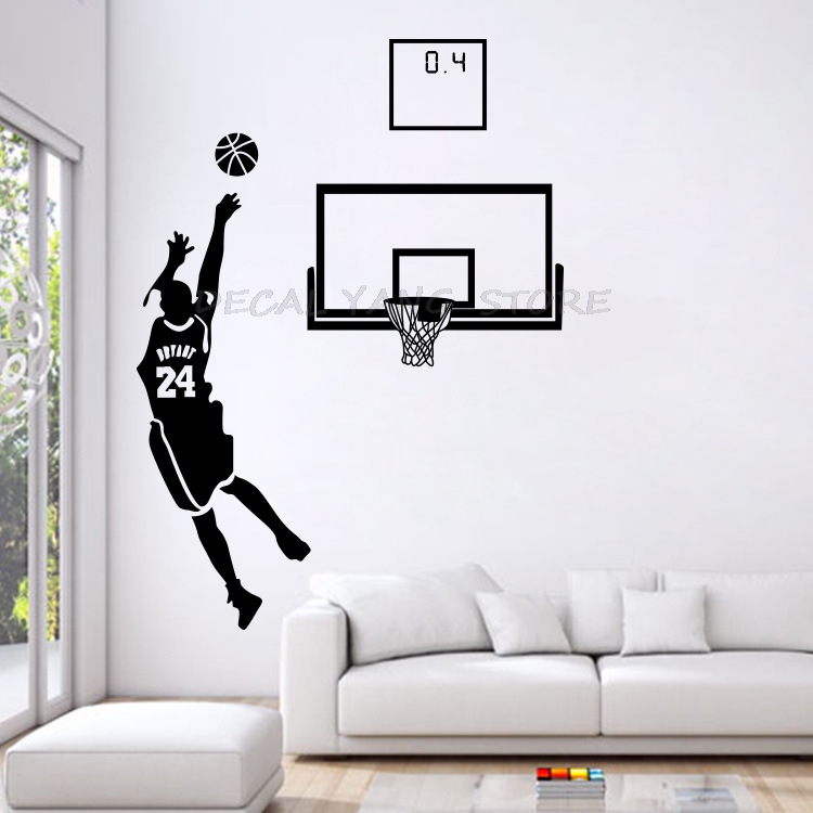 Interior Design Magazine - Sport Thema Muurstickers Basketbal Ster Stickers