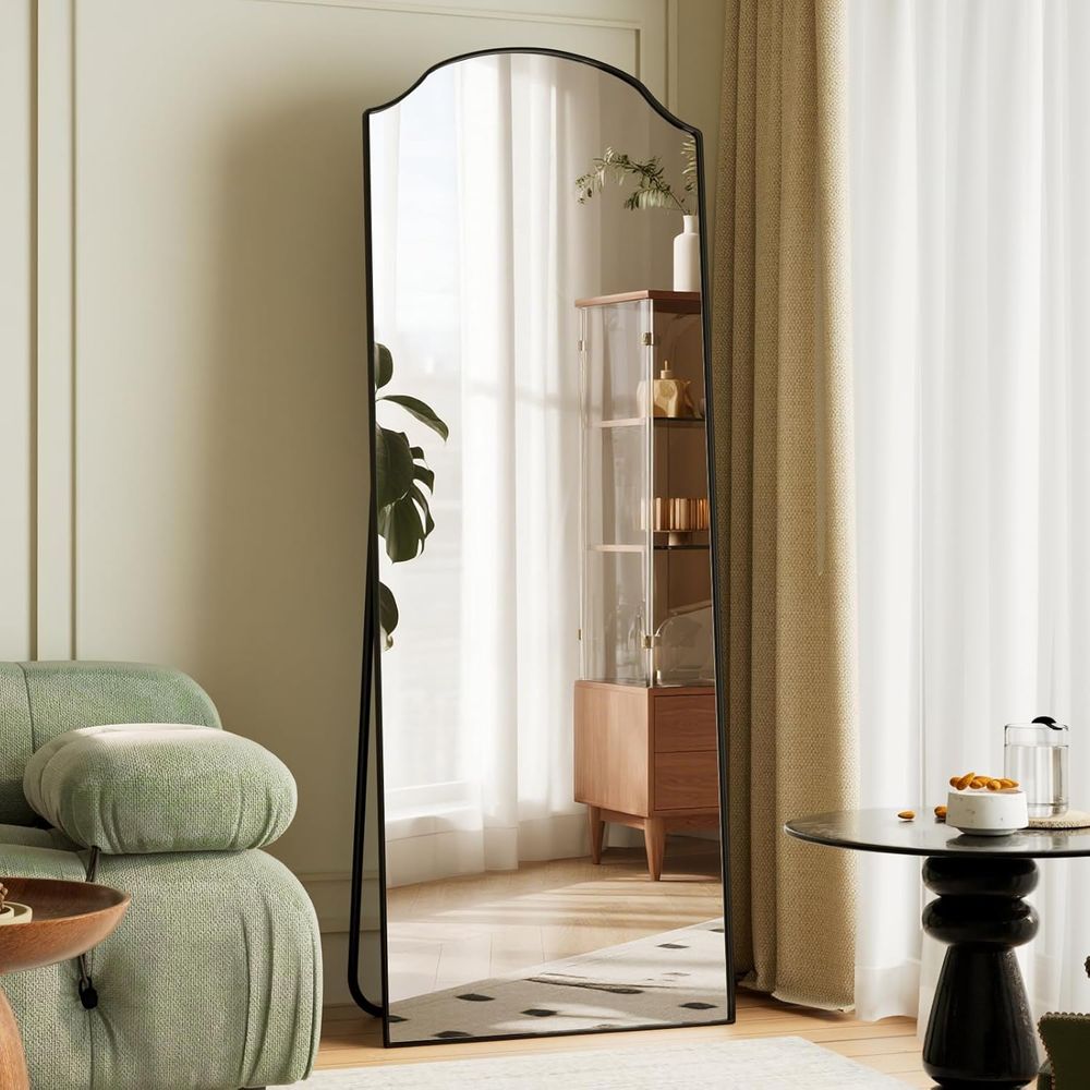Arch Mirror Leaning - Drievoudig gebogen spiegel op volle lengte,
