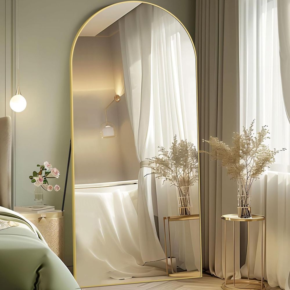 Arch Mirror Leaning - Gebogen spiegel over de volle lengte,