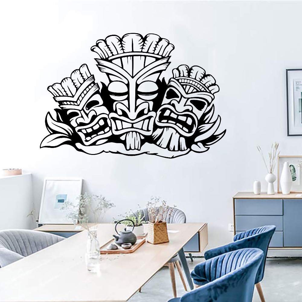 Interior Design Quotes - Hawaiian Totem Muursticker Aloha Hawaii Tiki