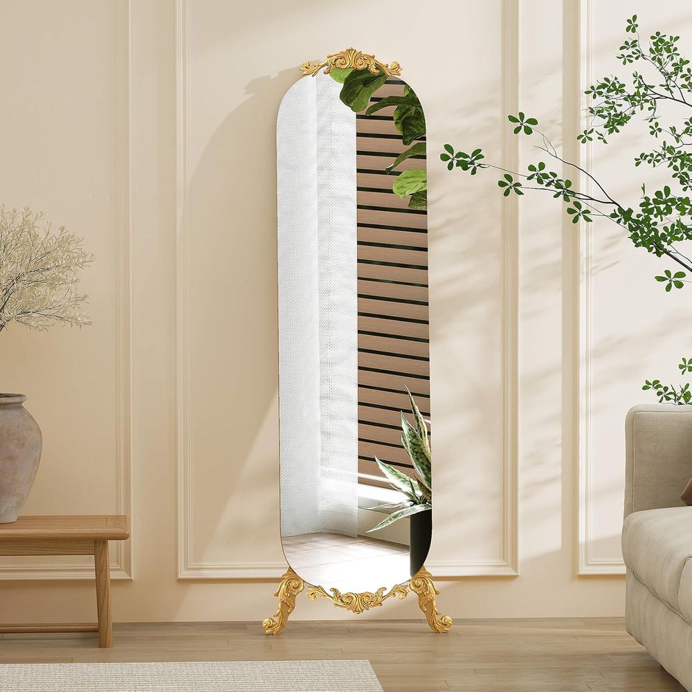 Arch Mirror Leaning - Gebogen spiegel op volle lengte, 62