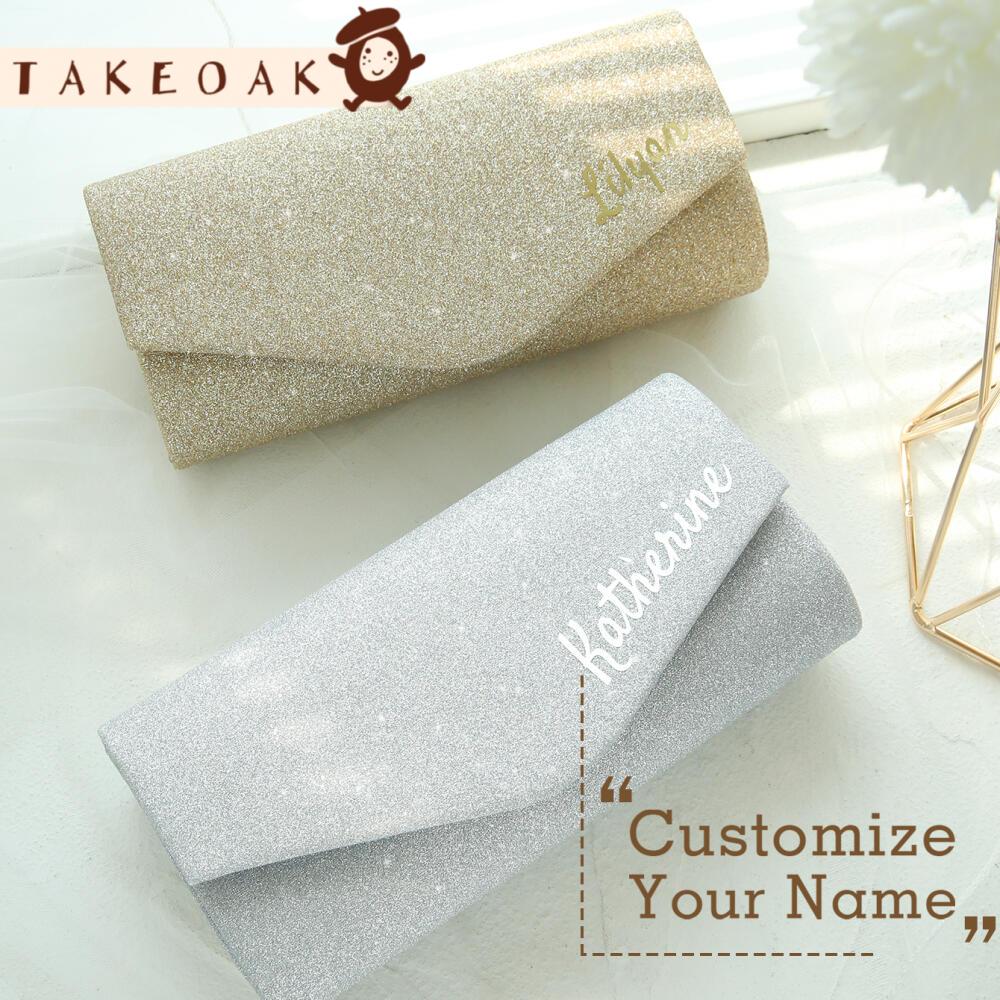 Interior Design Name - Aangepaste cursieve naam glitterenvelop crossbody tas