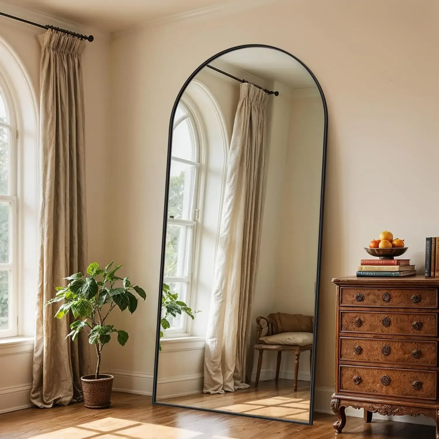 Arch Mirror Leaning - Grote boogspiegel, 71 inch bij 32