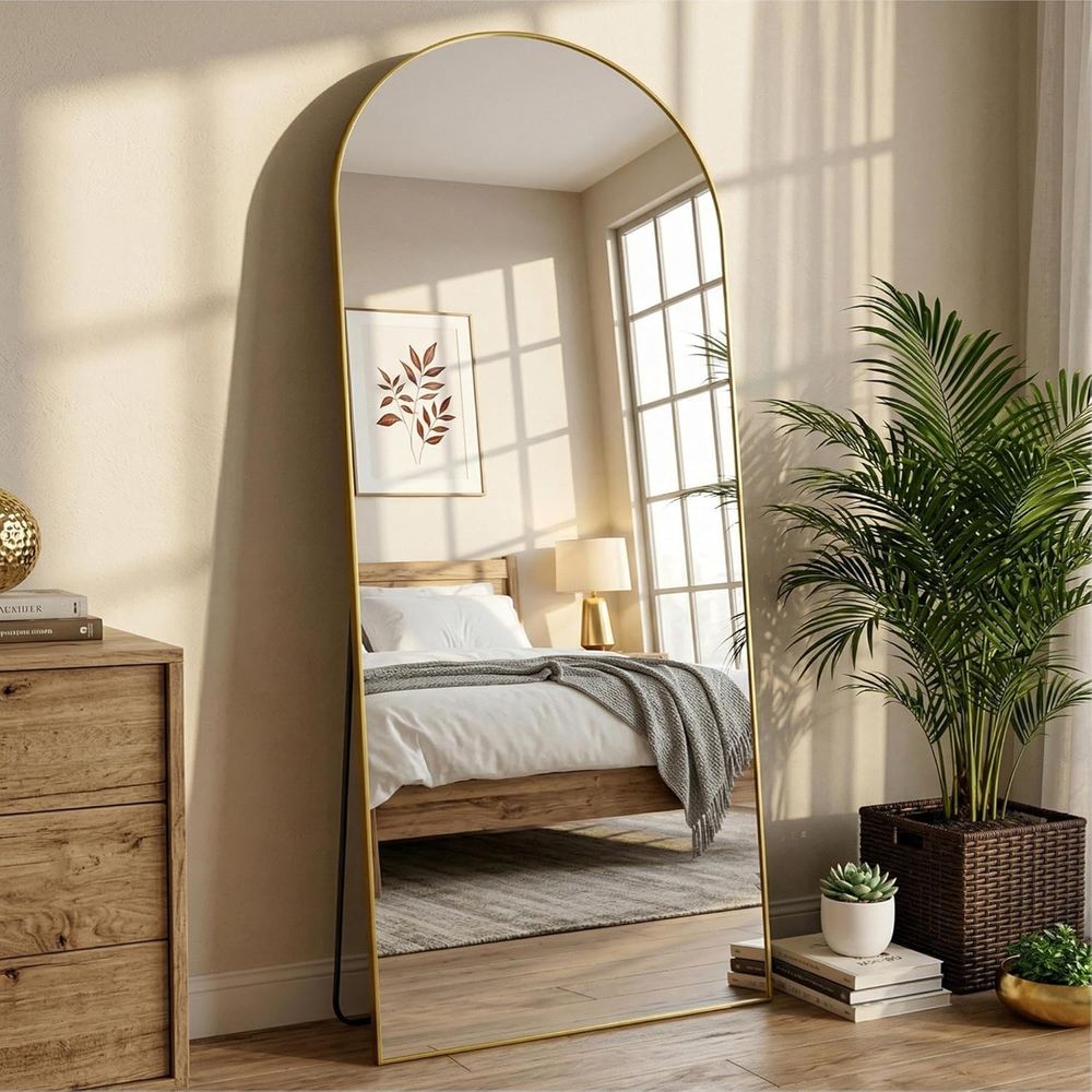 Arch Mirror Leaning - Gebogen spiegel op volle lengte 71