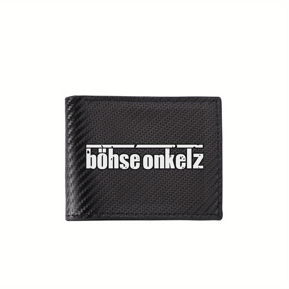 Interior Design Name - Bandnaam witte tekst op zwart Herenportemonnees