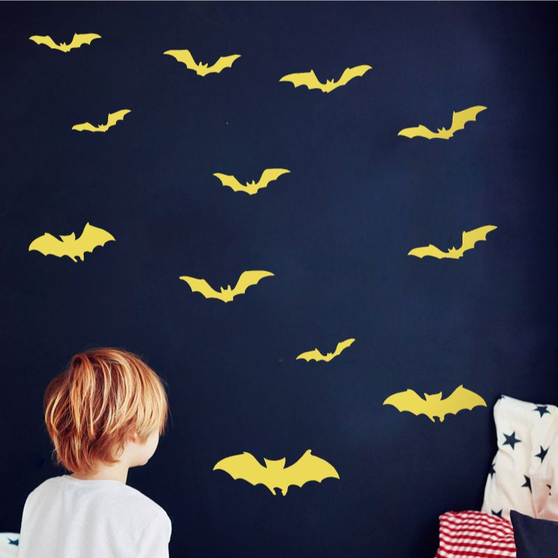 Interior Design Magazine - 12 stuks vleermuizen vinyl muursticker Halloween