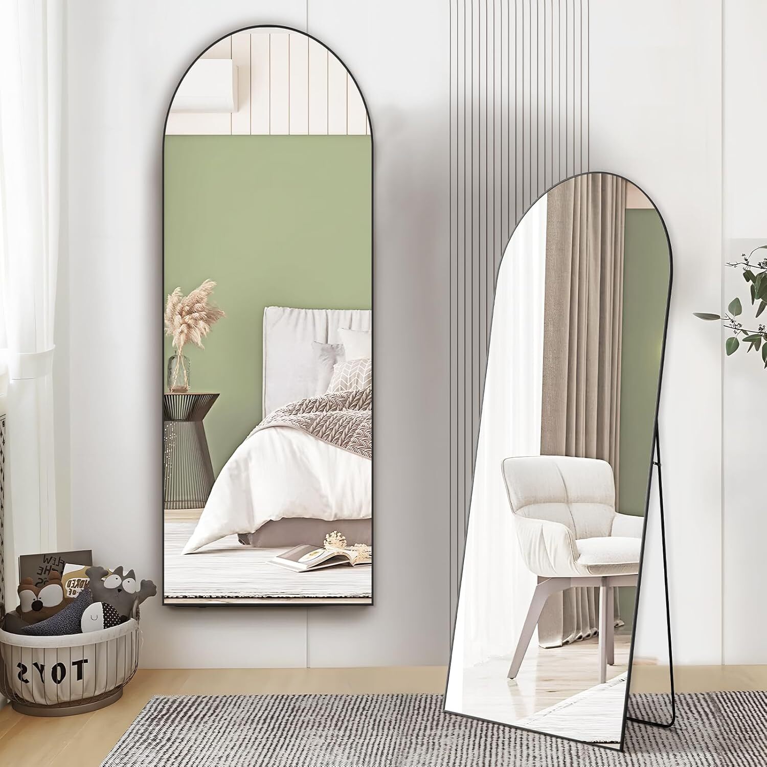 Arch Mirror Leaning - Staande gebogen spiegel op volle lengte