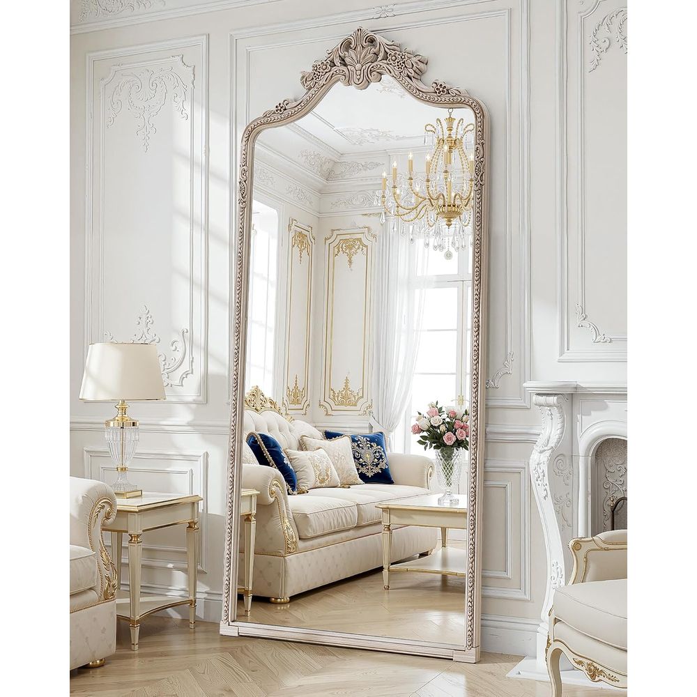 Arch Mirror Leaning - Wandspiegel met gebogen frame, 71x32 cm,