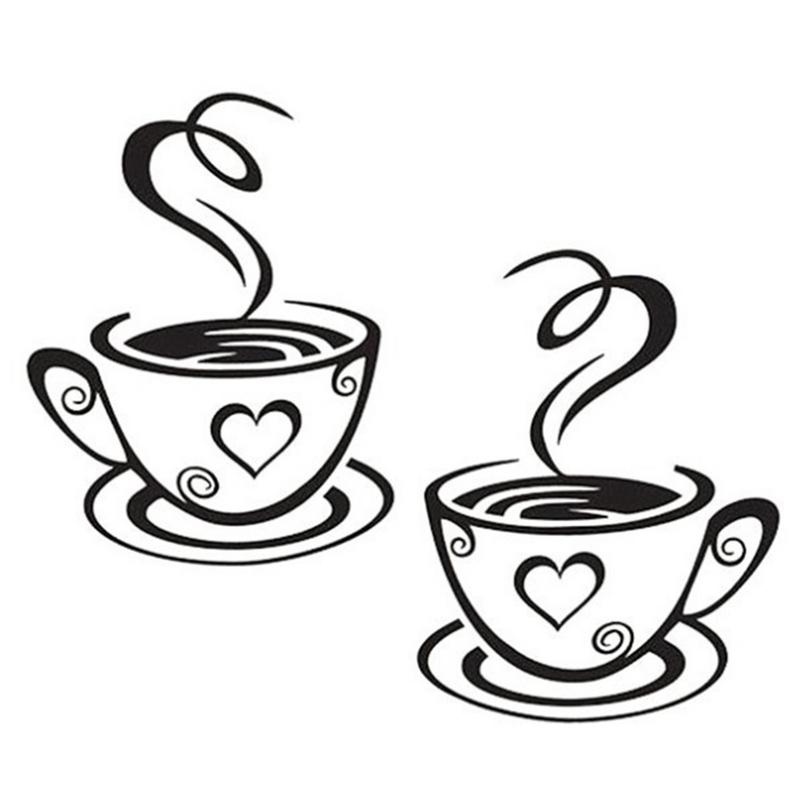 Dual Coffee Cup Sticker Verwij - Interior Design Kitchen recensie en prijs