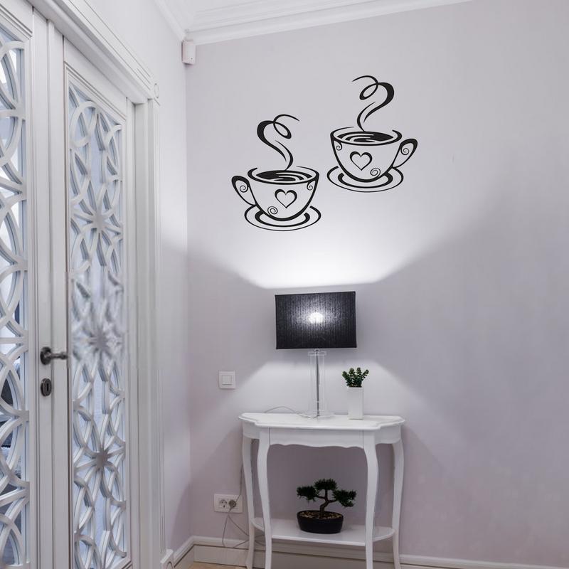 Dual Coffee Cup Sticker Verwij - Interior Design Kitchen recensie en prijs