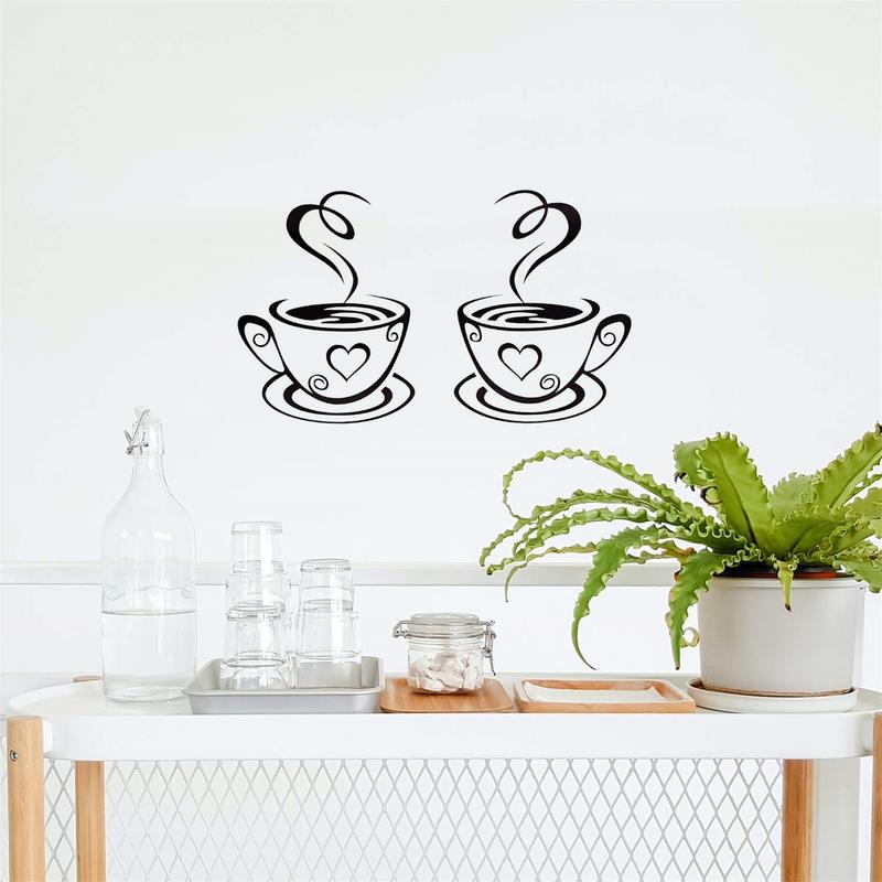 Dual Coffee Cup Sticker Verwij - Interior Design Kitchen recensie en prijs