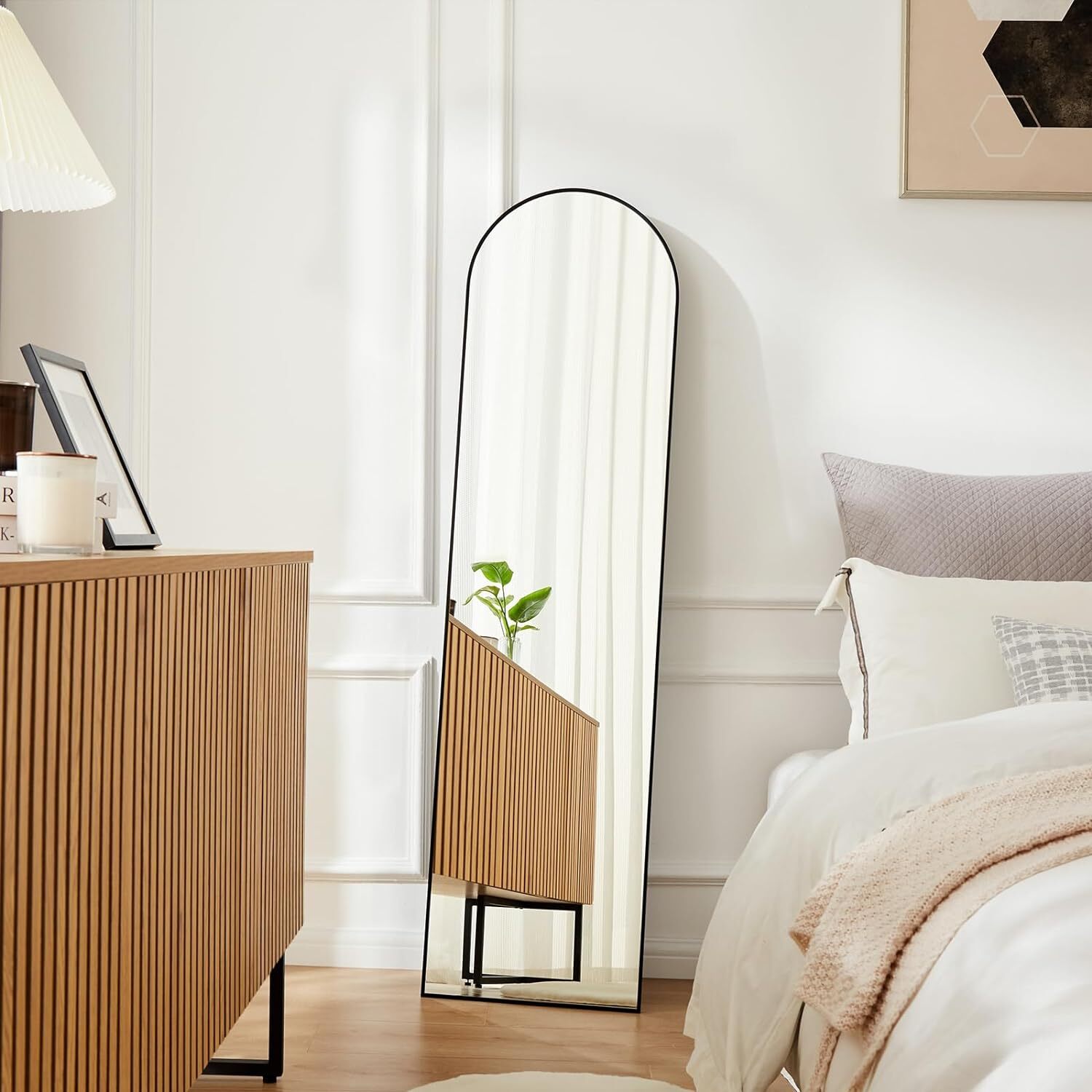 59 inch gebogen spiegel op vol - Arch Mirror Leaning recensie en prijs