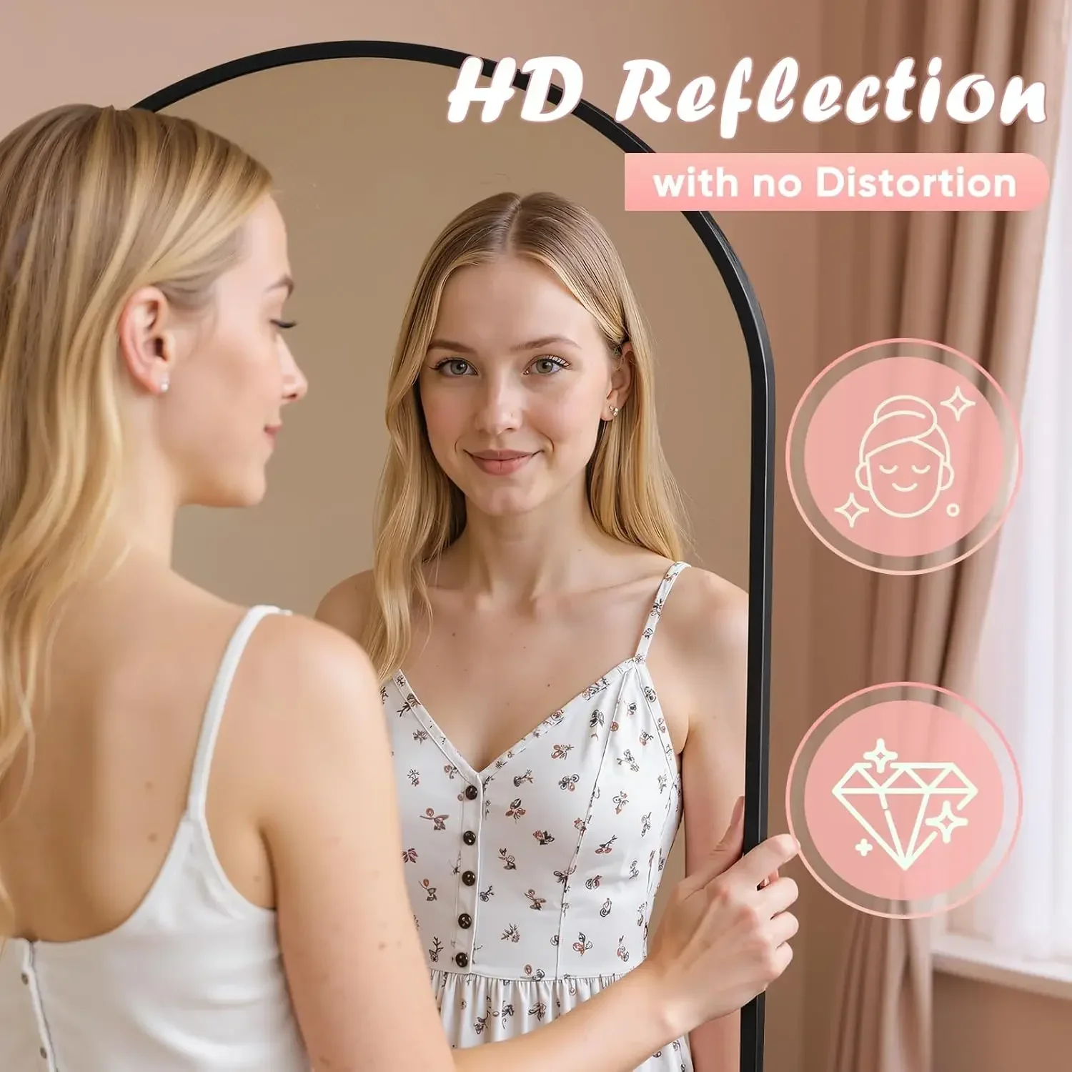 Grote boogspiegel, 71 inch bij - Arch Mirror Leaning recensie en prijs