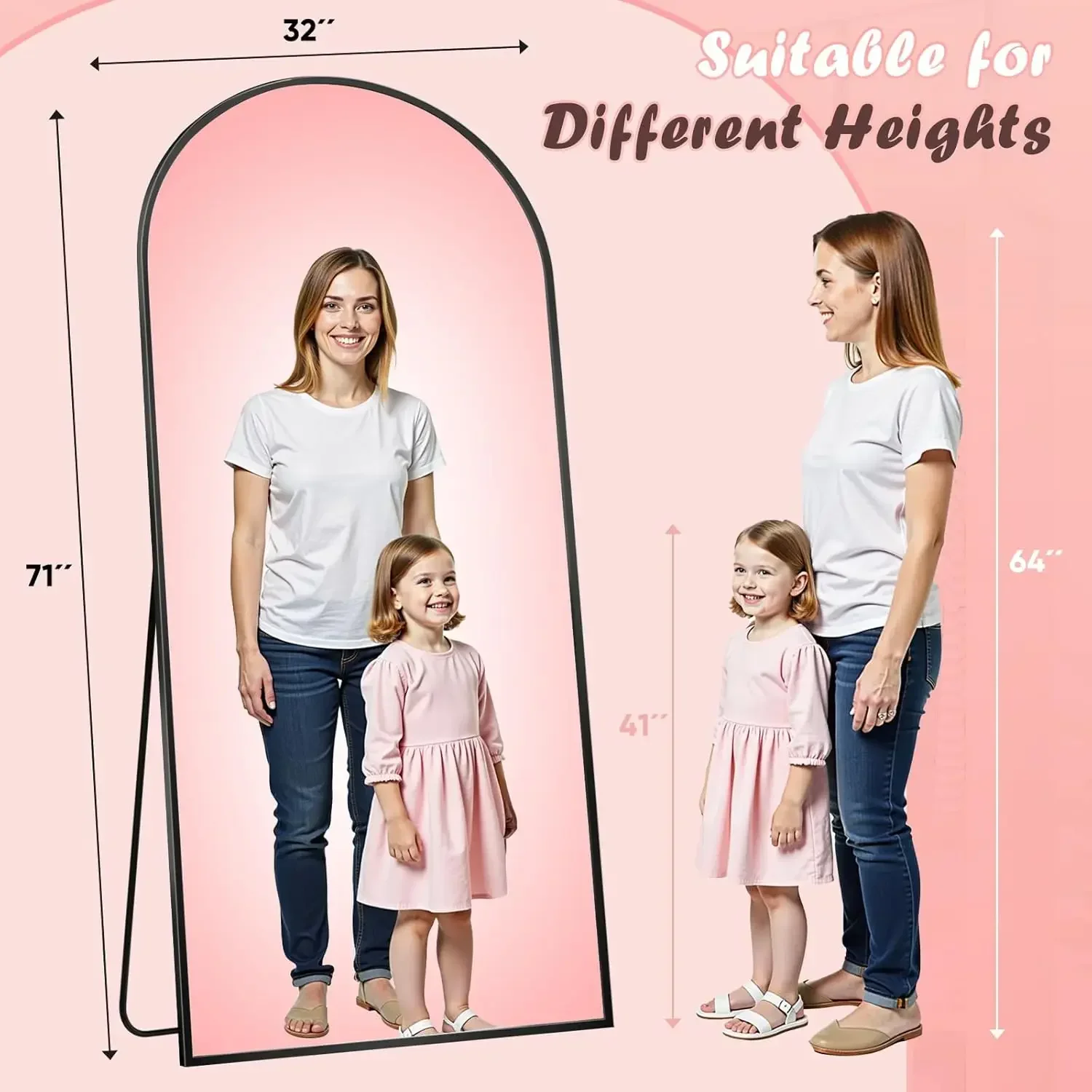 Grote boogspiegel, 71 inch bij - Arch Mirror Leaning recensie en prijs