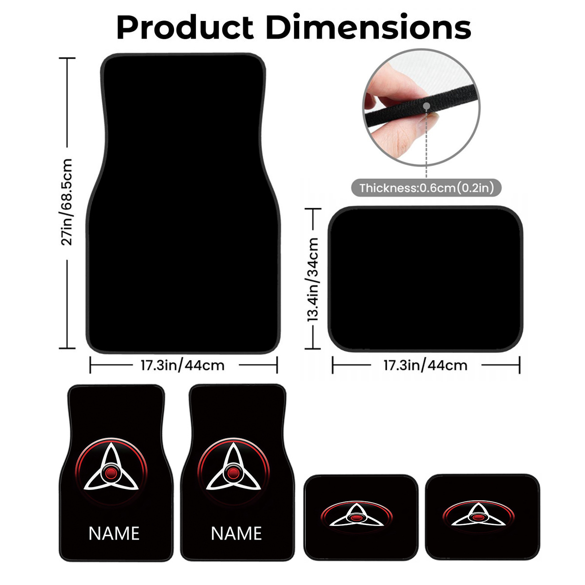 4 stuks automatten met naam/te - Interior Design Name recensie en prijs