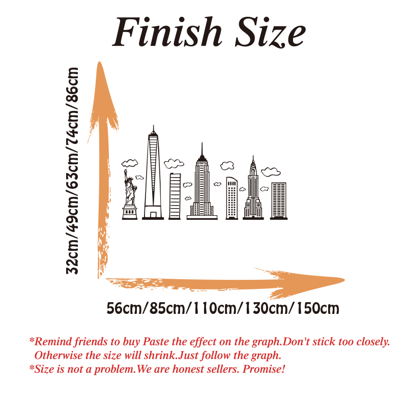 Grote Doodled New York Skyline - Interior Design Magazine recensie en prijs