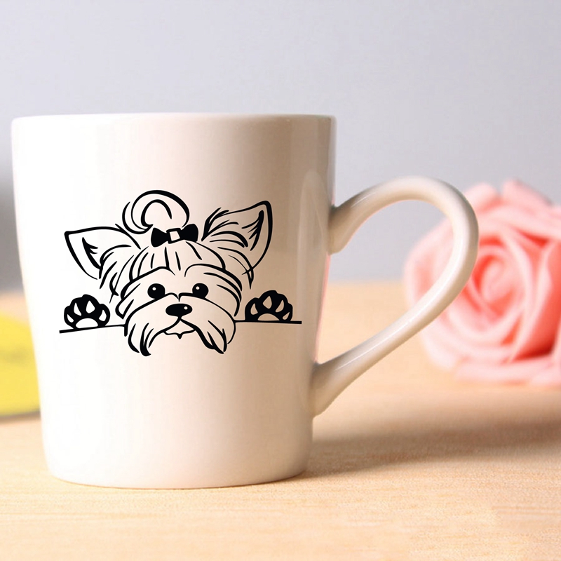 Yorkshire Terrier vinyl sticke - Interior Design Magazine recensie en prijs