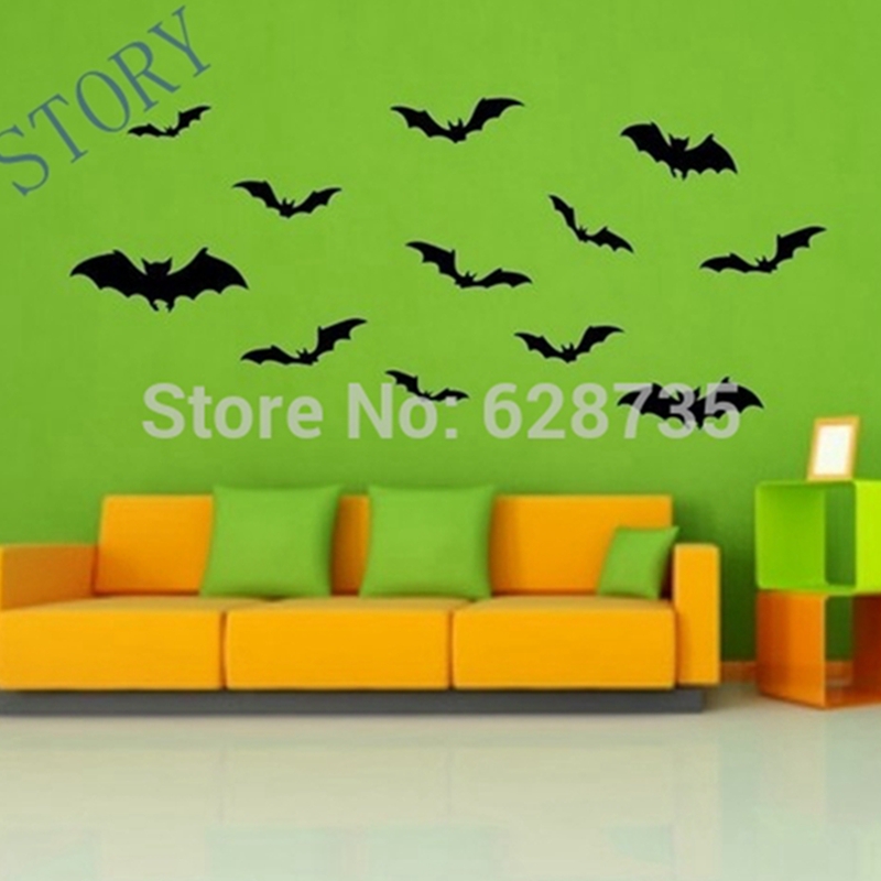 12 stuks vleermuizen vinyl muu - Interior Design Magazine recensie en prijs