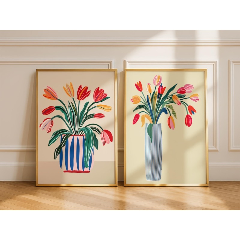2 stuks tulpbloemen canvas kun - Interior Design Kitchen recensie en prijs
