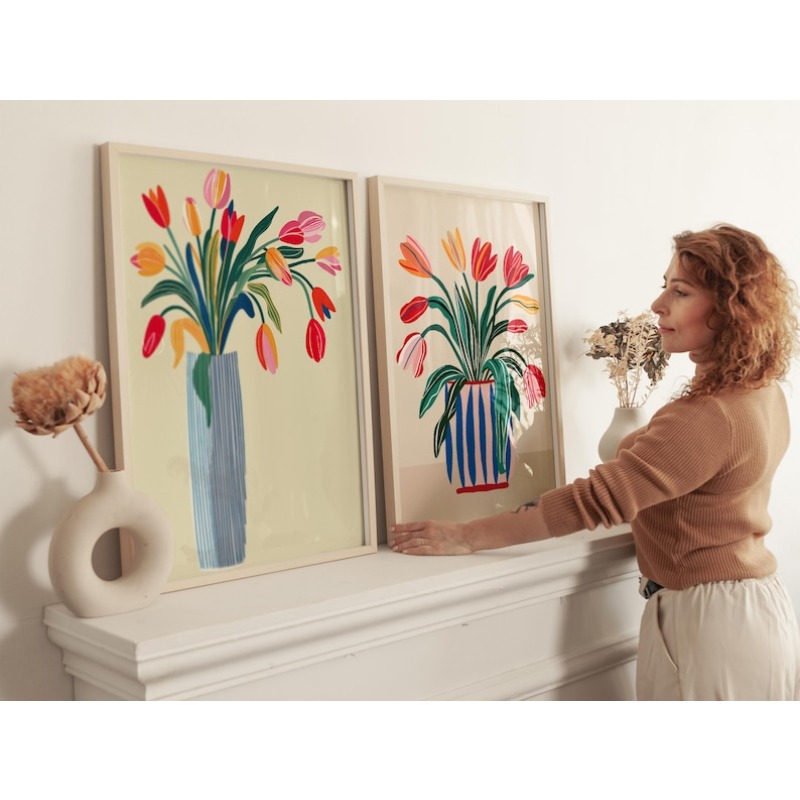 2 stuks tulpbloemen canvas kun - Interior Design Kitchen recensie en prijs