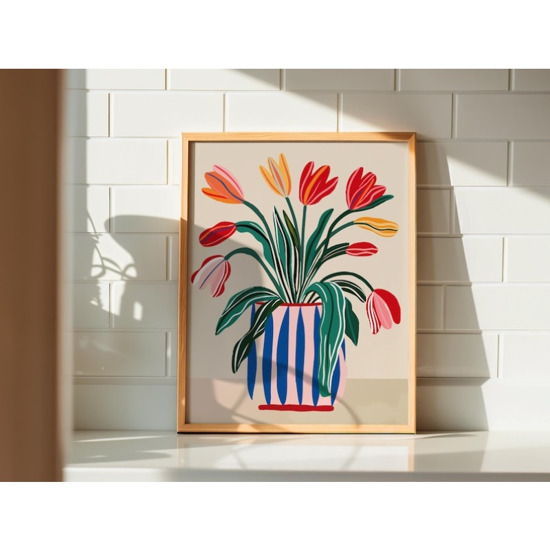 2 stuks tulpbloemen canvas kun - Interior Design Kitchen recensie en prijs