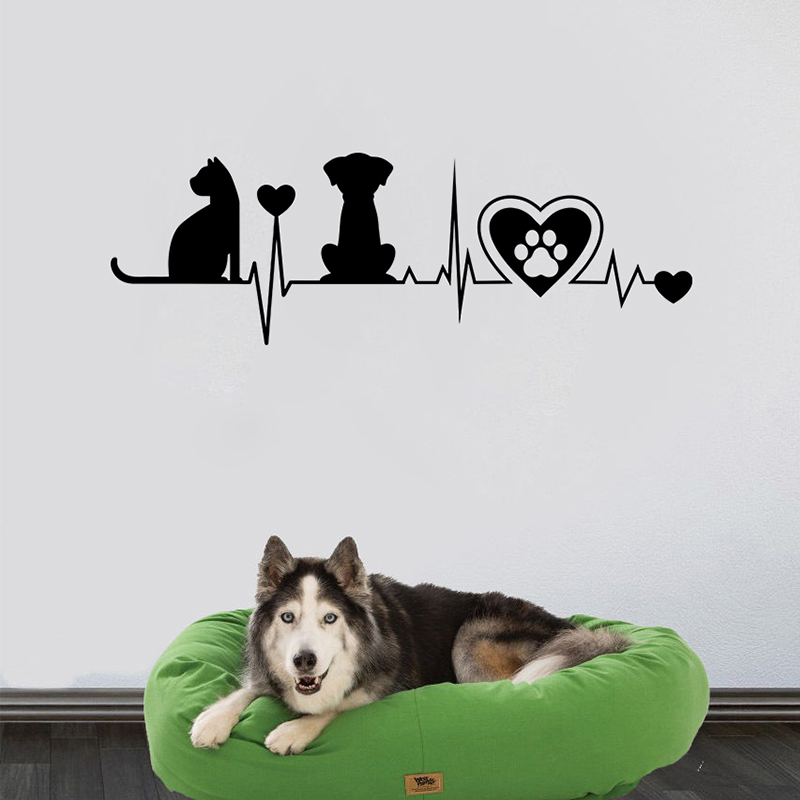 Hond en kat silhouet hartslag  - Interior Design Magazine recensie en prijs