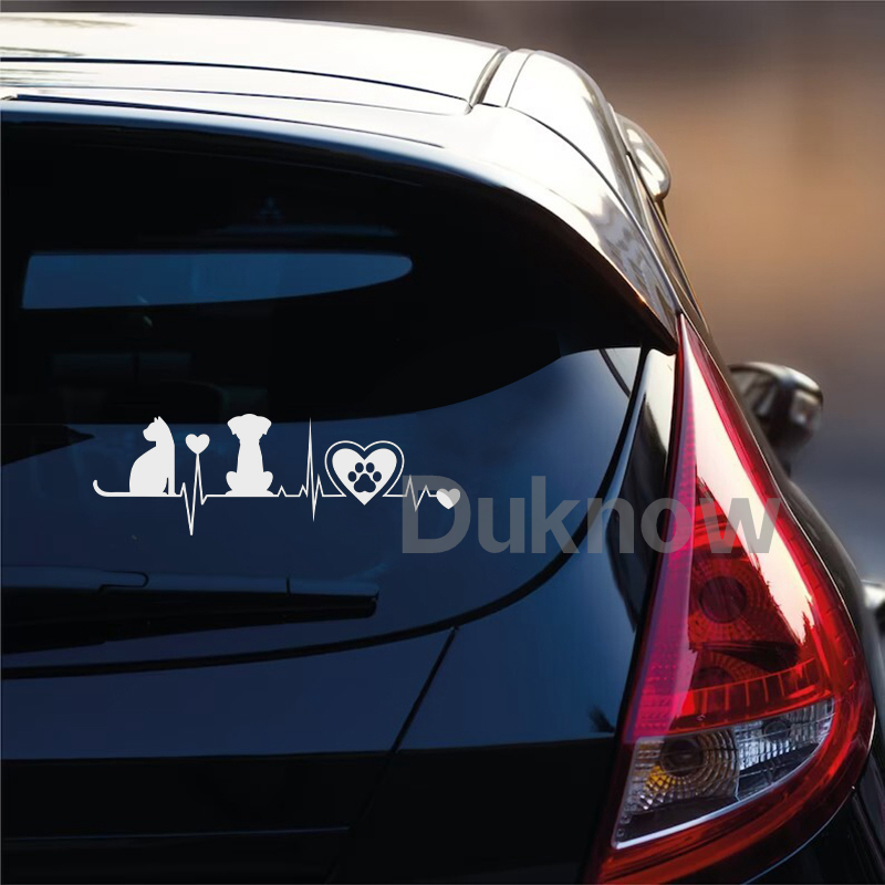 Hond en kat silhouet hartslag  - Interior Design Magazine recensie en prijs