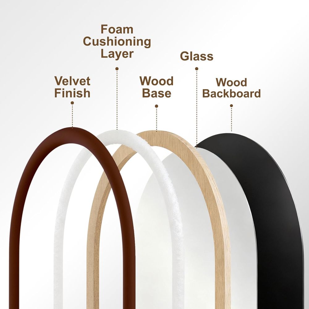 Gebogen spiegel op volle lengt - Arch Mirror Leaning recensie en prijs