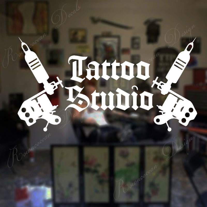 Tattoo Studio Logo Muursticker - Interior Design Magazine recensie en prijs