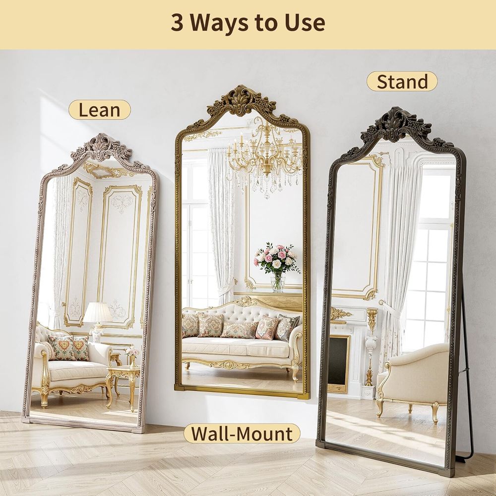 Wandspiegel met gebogen frame, - Arch Mirror Leaning recensie en prijs